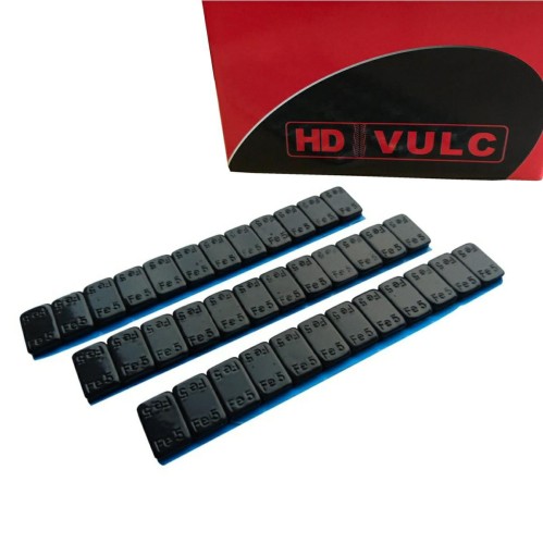 Ciężarki do wyważania kół czarne 3 paski x 12 x 5g HDV