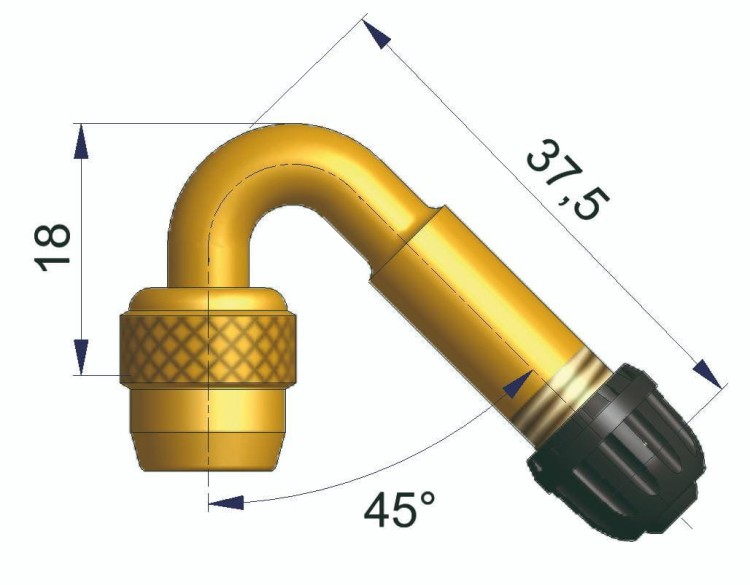 Przedłużka kątowa 45 st. Schrader_42253-69.JPG