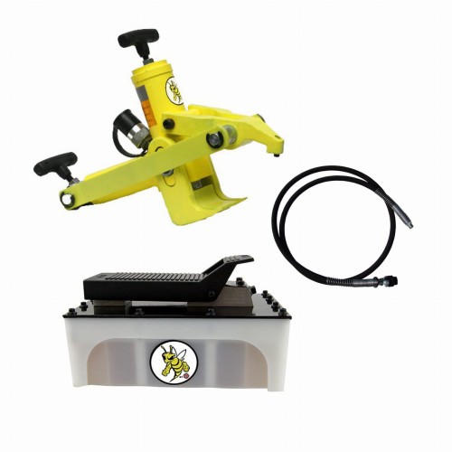 Hydrauliczny zestaw do zbijania opon Yellow Jackit z pompą i przewodem.jpg