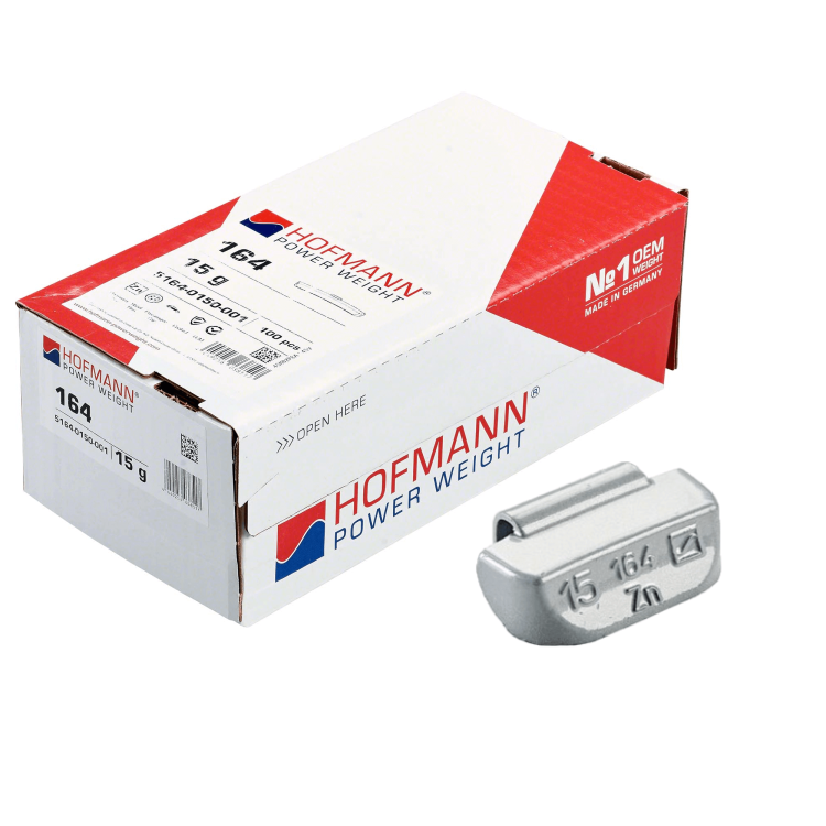 Ciężarki nabijane cynkowe do felg stalowych HOFMANN T164 - 15g.png