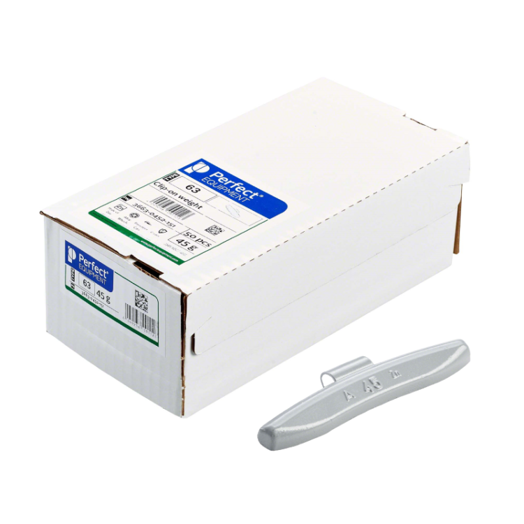 Ciężarki nabijane cynkowe do felg aluminiowych Perfect EQUIPMENT Typ 63 (Zn) 45g - opakowanie 50 sztuk .png