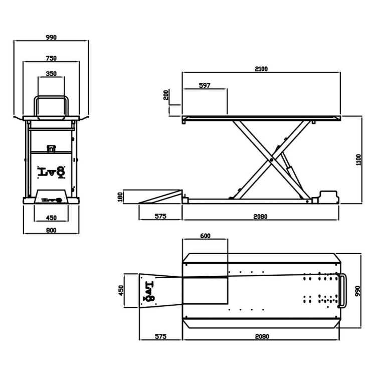 Podnośnik motocyklowy LV8 GOLDRAKE 600 600 kg | elektro-hydrauliczny