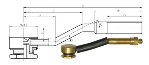 Wentyl do felg skręcany HD VULC TRJ690