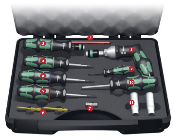 Zawartość zestawu narzędzi do czujników TPMS Hofmann TPMS TOOL KIT