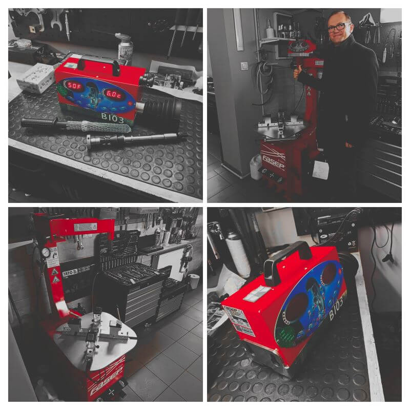 Wyposażenie warsztatu motocyklowego - montażownica do opon i wyważarka motocyklowa FASEP B103