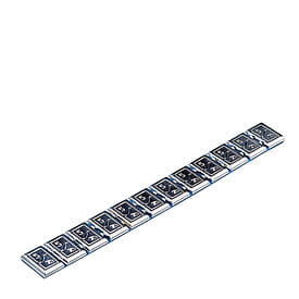 Ciężarek klejony motocyklowy 3,8mm (Zn) (6 szt.) chrom