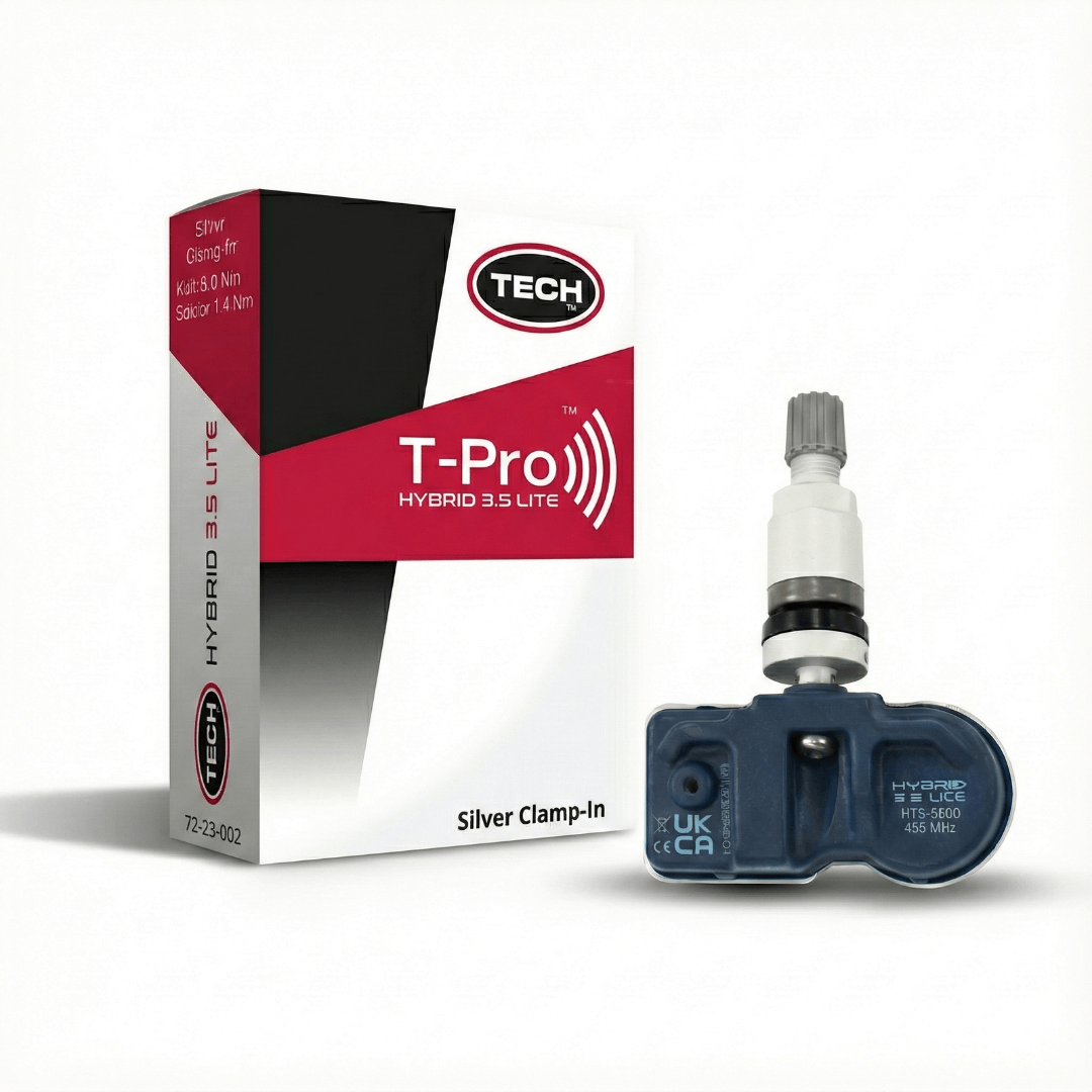 Czujnik TPMS TECH numer 72-23-002 T-Pro Hybrid Lite zawór Clamp-In srebrny